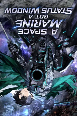 Sampul Novel A Space Marine Got a Status Window Bahasa Indonesia - Enuma Novel
